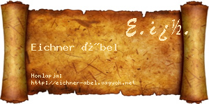 Eichner Ábel névjegykártya